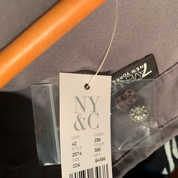 Jewel Button-Front - NY&C Madison Shirt Brand New with Tags - Picture 7 of 10